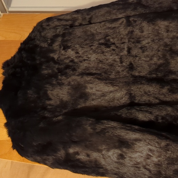 Daniel K Elegant Black  Rabbit Fur Teddy Jacket - Picture 3 of 4
